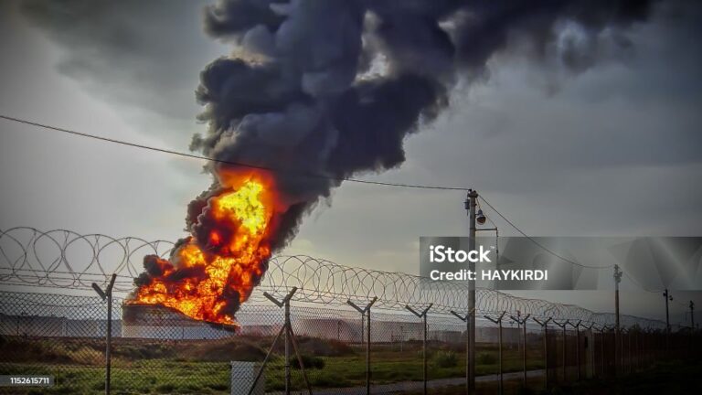 Fire on Petrochemical Plant